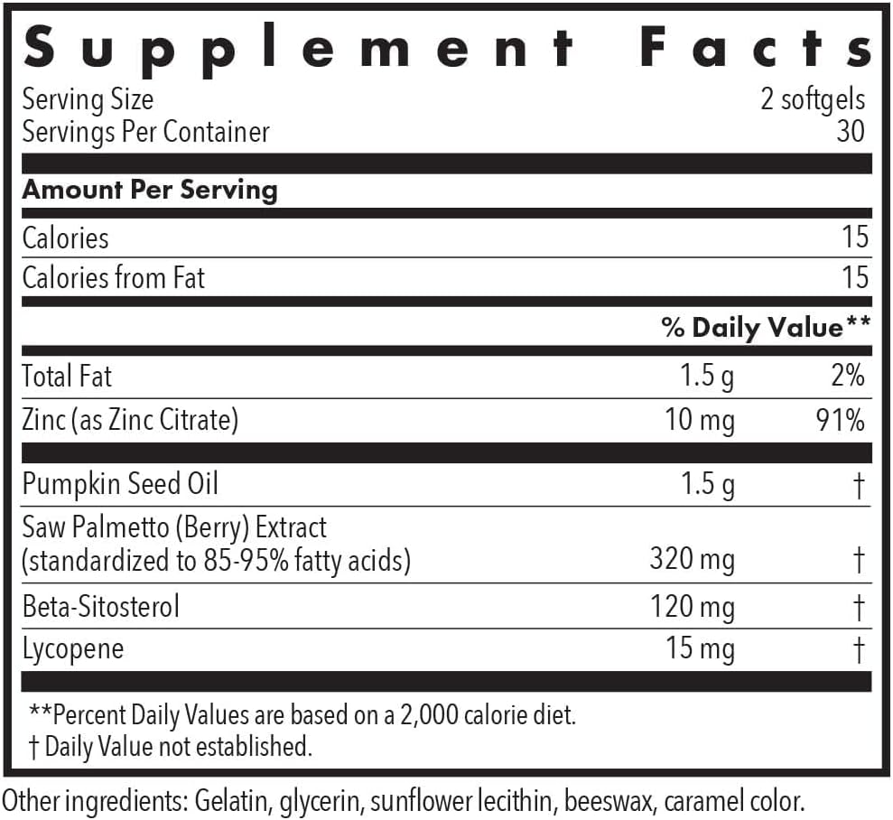 Allergy Research Group Palmetto Complex II - Prostate Support, Saw Palmetto for Men & Women, with Lycopene, Pumpkin Seed Oil, Zinc - 60 Count 3