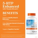 Doctors Best 5-HTP Enhanced with Vitamins B6 & C, Supports Mental & Emotional Well-Being, Non-GMO, Gluten Free, Soy Free, Vegan 120 Veggie Caps 3