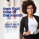 her own PMS, Supports PMS Symptoms, Promotes Positive Mood, Natural Hormone Balance, Helps Relieve Cramping, Hot Flashes Menopause Relief, Gluten and Soy Free, Vegan, 30 Capsules, 30 Servings 4