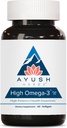 Ayush Herbs High Omega 3 - Omega 3 Fish Oil, 1000mg Per Capsule, EPA & DHA Fish Oil Supplement for Women & Men, Natural Lemon Flavor - 60 Softgel Capsules (1 Count) 2