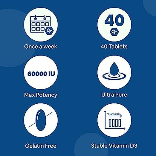 Puritans Vitamin D3 60000 IU - Chewable Cholecalciferol Vitamin D Supplement for Women & Men - 40 Tablets 6