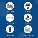 Puritans Vitamin D3 60000 IU - Chewable Cholecalciferol Vitamin D Supplement for Women & Men - 40 Tablets 6