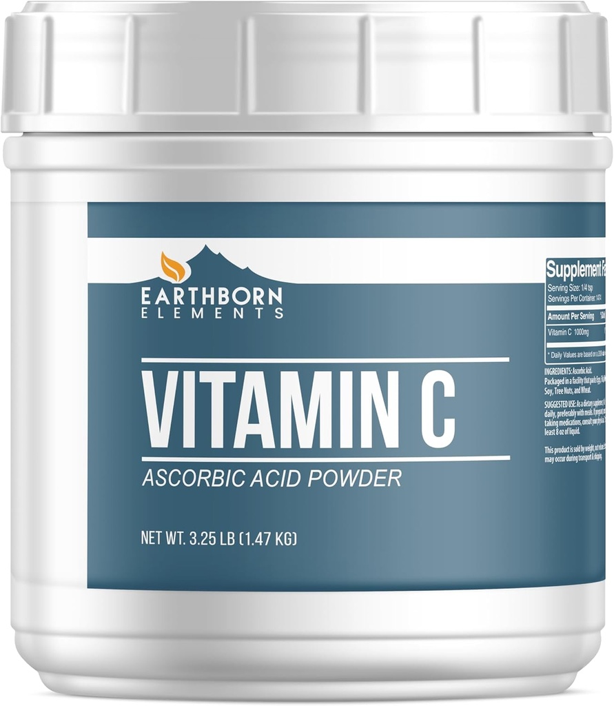 Earthborn Elements Vitamin C Powder 3.25 lb, Ascorbic Acid, Dietary Supplement 2