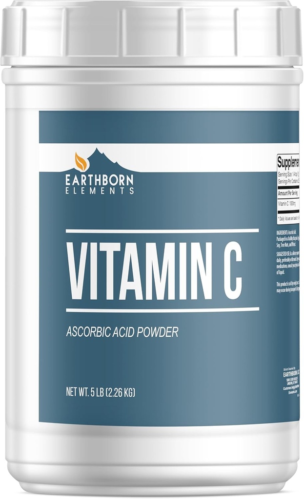 Earthborn Elements Vitamin C Powder 3.25 lb, Ascorbic Acid, Dietary Supplement 5