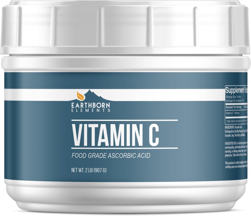 Earthborn Elements Vitamin C Powder 3.25 lb, Ascorbic Acid, Dietary Supplement 6