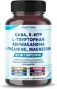 GABA, 5-HTP L-Tryptophan Ashwagandha Chamomile L-Theanine Magnesium - Made in USA 2