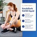 Pure Encapsulations EmulsiSorb K2/D3 Liquid | Enhanced-Absorption Emulsified Vitamin K2 and Vitamin D3 for Vascular Health Support | 0.7 Fl Oz 4