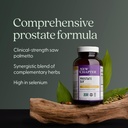 New Chapter Prostate Supplement - Prostate 5LX™ with Clinical Strength Saw Palmetto + Fermented Selenium for Men’s Wellness - 120 ct Vegetarian Capsule 5