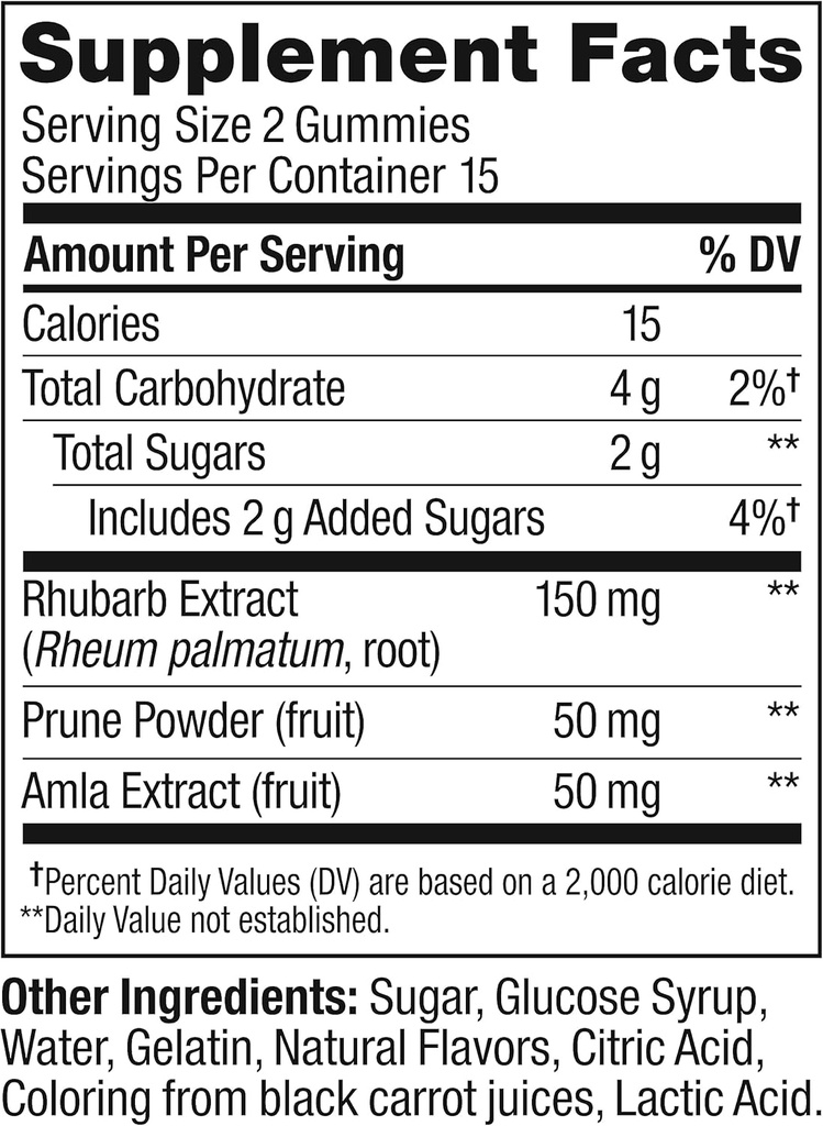 OLLY Keep it Moving Constipation Relief, Rhubarb, Prunes, Amla - Plum Berry Flavor - 30ct 6