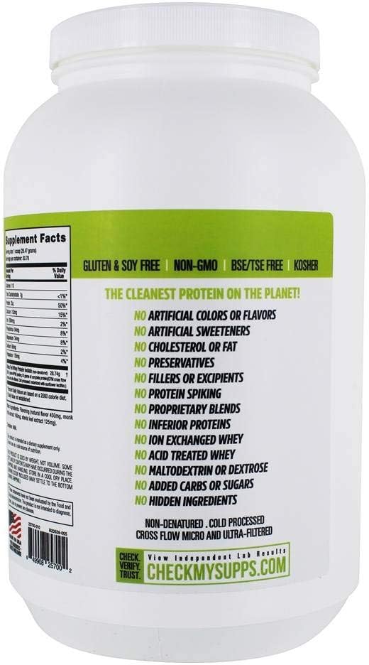 NutraBio Grass Fed Whey Isolate Protein Powder - 25G of Protein Per Scoop - Sugar Free Natural Lean Muscle Protein Supplement - Vanilla - 2 Pounds, 29 Servings 4