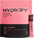 Hydrofy Hydrogen Water + Electrolytes Drink Mix | H2 Hydration Packets with Molecular Hydrogen, Sodium, Potassium, Magnesium, Calcium, and Minerals | No Sugar | Raspberry 25 Ct 2