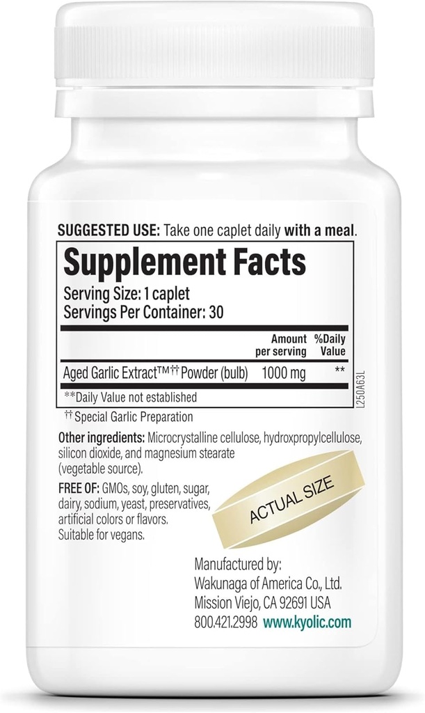 Kyolic Aged Garlic Extract Formula 250, Cardiovascular 3