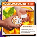Nectr Energy Nootropic Pouches – Iced Mango Flavored, Caffeine Pouches with Cognizin® Citicoline. Sugar-Free Brain Treats. Smooth, Sustained Focus & Energy Supplement - 1 Puck of 16pcs 4