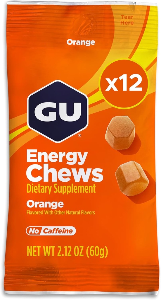 GU Energy Chews, Watermelon Energy Gummies with Electrolytes, Vegan, Gluten-Free, Kosher, Caffeine-Free, and Dairy-Free On-The-Go Energy for Any Workout, 12 Bags (24 Servings Total) 3