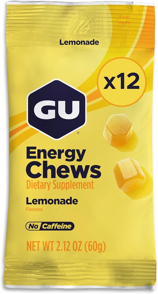 GU Energy Chews, Watermelon Energy Gummies with Electrolytes, Vegan, Gluten-Free, Kosher, Caffeine-Free, and Dairy-Free On-The-Go Energy for Any Workout, 12 Bags (24 Servings Total) 5