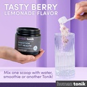 Synbio Tonik Prebiotics and Probiotics Powder | Berry Lemonade | Probiotics for Digestive Health | Daily Supplement | Improve Digestion and Bowel Motions | Boost Energy and Clarity | 3 Tubs 4