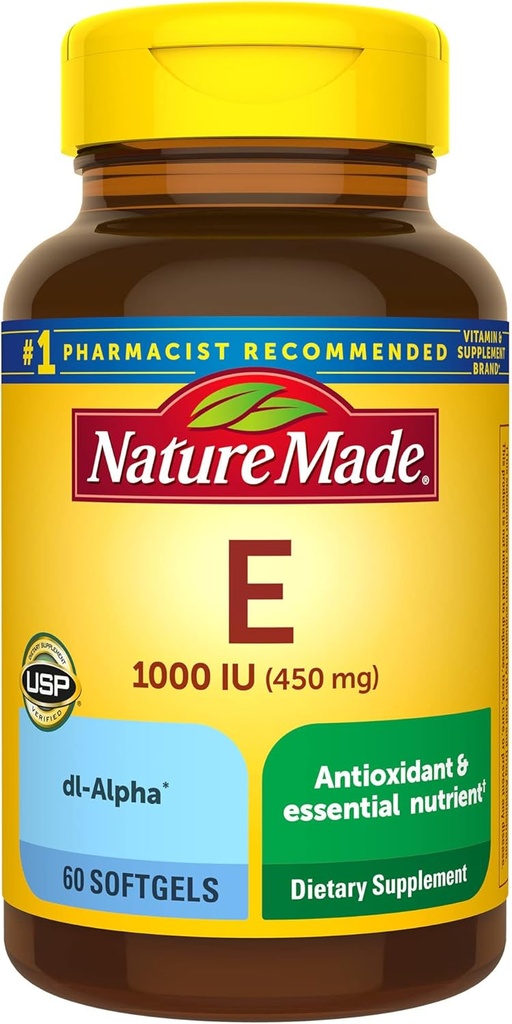 Nature Made Vitamin E 1000 IU (dl-Alpha) Softgels 60 Ct 4