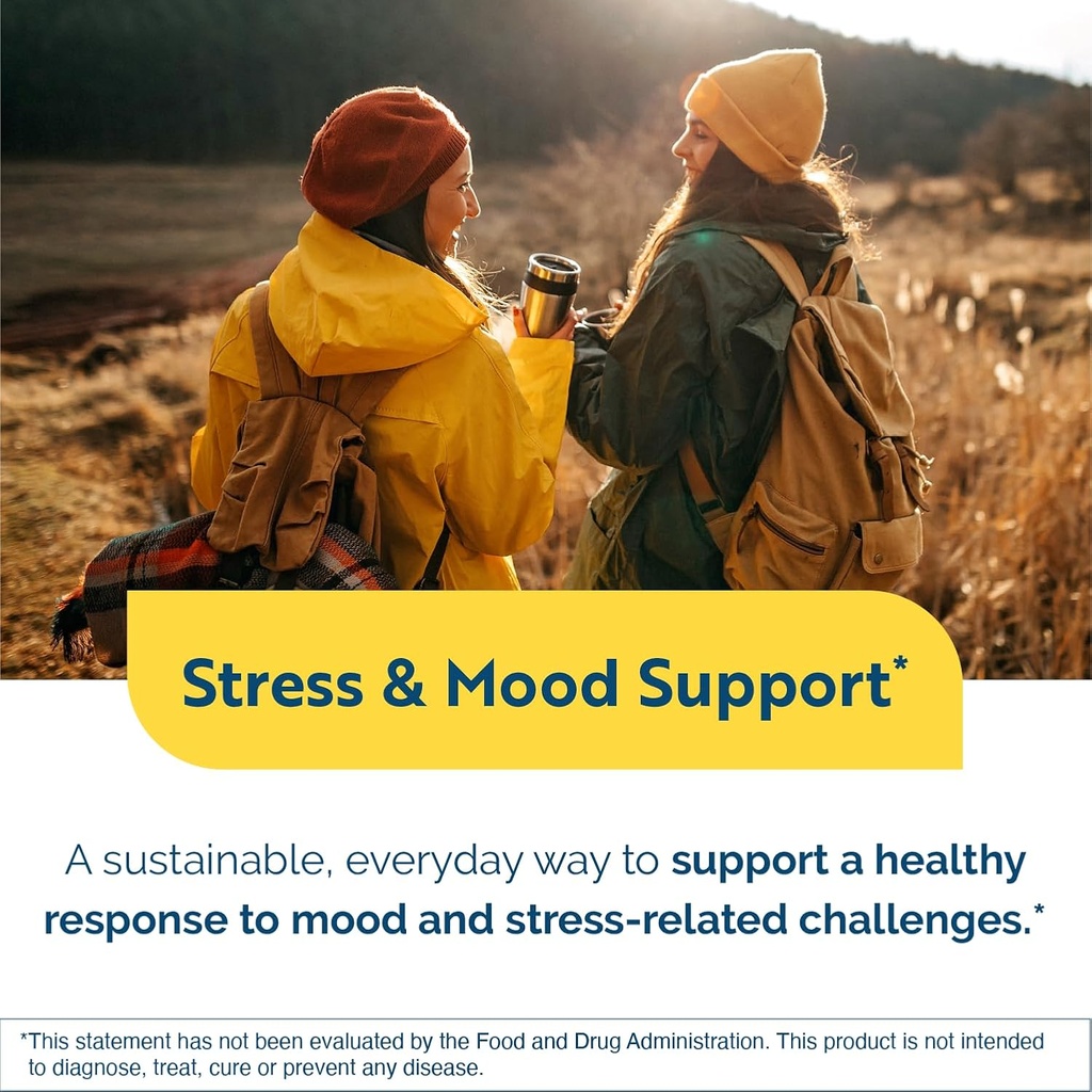 Researched Nutritionals AnxiaEase - Stress, Cortisol Management & Mood Support Supplement - Botanicals, Vitamin B6, Magnesium & 'Psychobiotic' Probiotic Strains (120 Capsules) 3