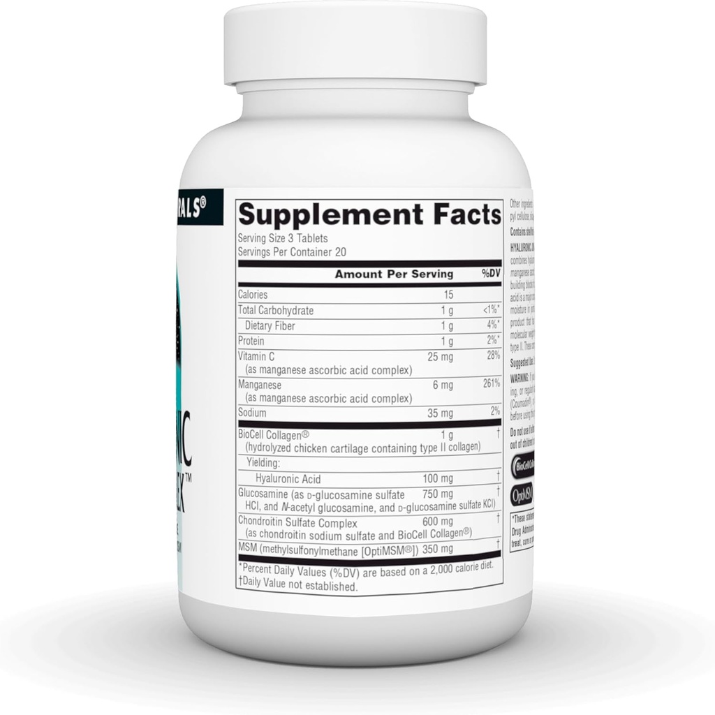 Source Naturals Hyaluronic Joint Complex with Glucosamine, Chondroitin & MSM Extra Strength - 60 Tablets 3