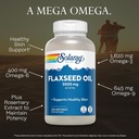 SOLARAY Flaxseed Oil 3000 mg with Omega 3 6 9, Flax Seed Softgels for Skin Health, Triple Omega Supplement, Non-GMO, Gluten Free, Lab Verified - 60-Day Guarantee - 80 Servings, 240 Softgels 4