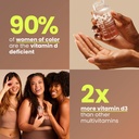 Mela Daily Essentials Multivitamin for Melanated Women - High-Dose Vitamin D3 and B12, Probiotics, Lion's Mane, Ceylon Cinnamon - Vegan, Gluten Free, Non-GMO, 30 Day Supply (60 Capsules) 3