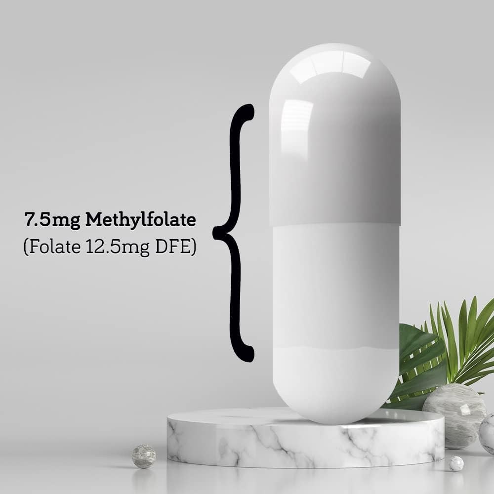 DSO L Methylfolate 7.5mg (5 MTHF Supplement) - 90 Vegan Capsules (7.5 mg) - Active L Methyl Folate Supplement for Homocysteine Control - Folic Acid Vitamin - Eco-Friendly Packaging 4