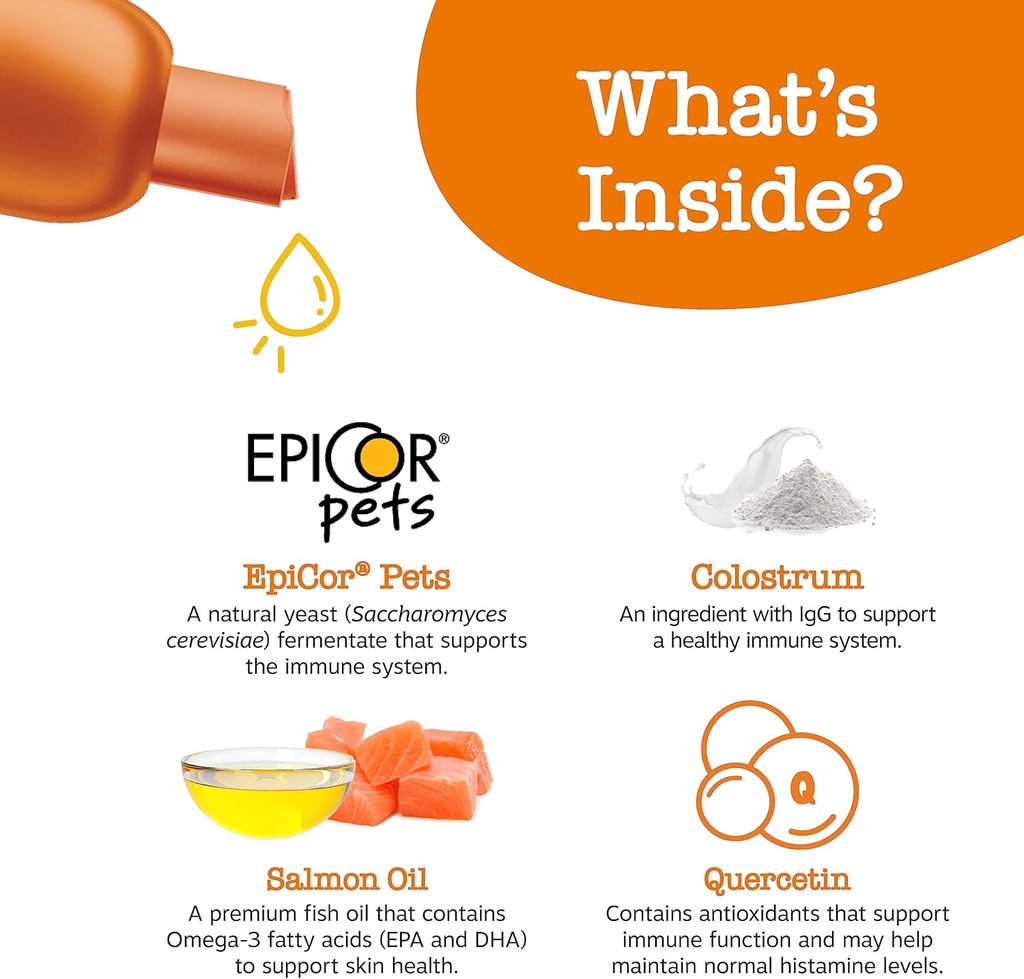 Zesty Paws Allergy & Immune Flavor Infusions for Dogs - with Omega 3 Salmon Oil for Sensitive Skin, EpiCor Pets, Colostrum & Quercetin - Supports Seasonal Allergies - Chicken Flavor - 16 fl oz 4