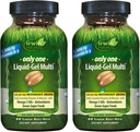 Irwin Naturals Only One Liquid-Gel Multi Without Iron - 60 Liquid Soft-Gels, Pack of 2 - Omega-3 Oils, Antioxidants & Green Super Foods - 120 Total Servings 2