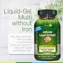 Irwin Naturals Only One Liquid-Gel Multi Without Iron - 60 Liquid Soft-Gels, Pack of 2 - Omega-3 Oils, Antioxidants & Green Super Foods - 120 Total Servings 6