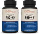 Live Conscious PRO45: Probiotic Formula, 45 Billion CFU, 11 Comprehensive strains. Dairy Free. Delayed Release Veggie caps. Promotes Immune and Digestive Health. 60 Capsules (2-Pack) 2