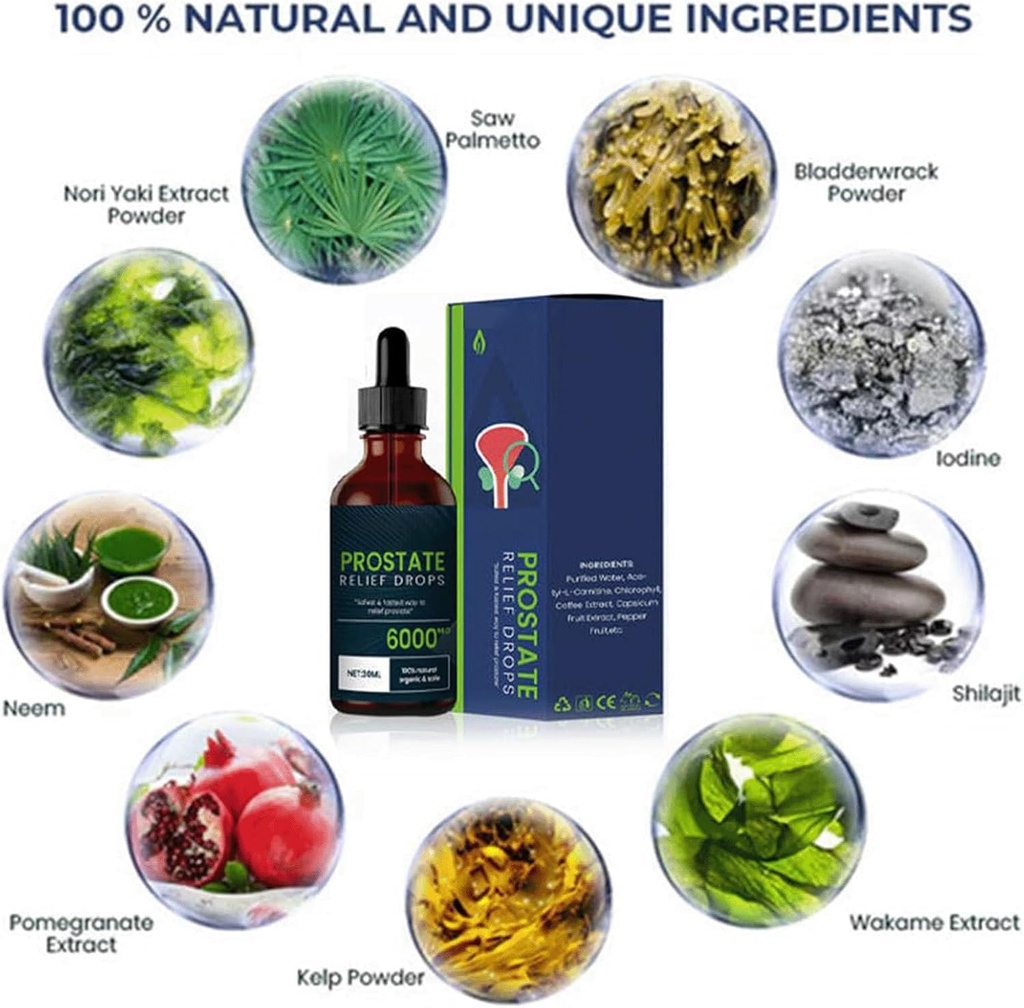 Prostate Treatment Drops - Prostate Relief Drops, Prostate Natural Herbal Drops,DHT Blocker Urinary Health & Prostate Support Supplement for Mens Health (3pcs) 5