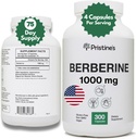 PRISTINE'S Berberine Supplement Capsules - 1000 MG 75 Day Supply - Heart, & Immunity Health Support Antioxidant - Digestive Tract & Healthy Gut Flora Support 2