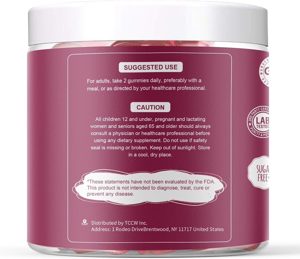 Multivitamin for Women, Womens Multivitamin Gummy w/Omega-3, Inositol, Folate, Biotin, Vitamins A, C, D3, E, B12 for Heart, Brain, Hair, Energy & Immune, Sugar-Free Gummies, Berry Flavor, 90 Cts 4