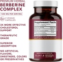 Berberine Supplement - 10xHigher Absorption Berberine HCI Complex with Bitter Lemon & Banaba Leaf - Cholesterol & Metabolic Clinically Researched Support - 60 Capsules Non-GMO 3