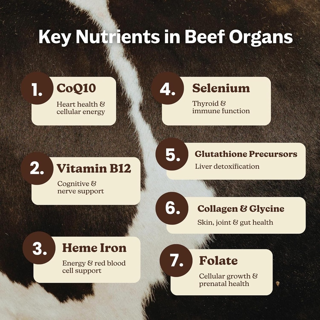 MK Supplements Grass Fed Beef Organ Supplement, Supports Whole Body Wellness, Nature Identical Blend of Liver, Heart, Spleen, Kidneys, Pancreas, Freeze-Dried, Non-GMO, 45 Servings (3,000 mg Each) 5