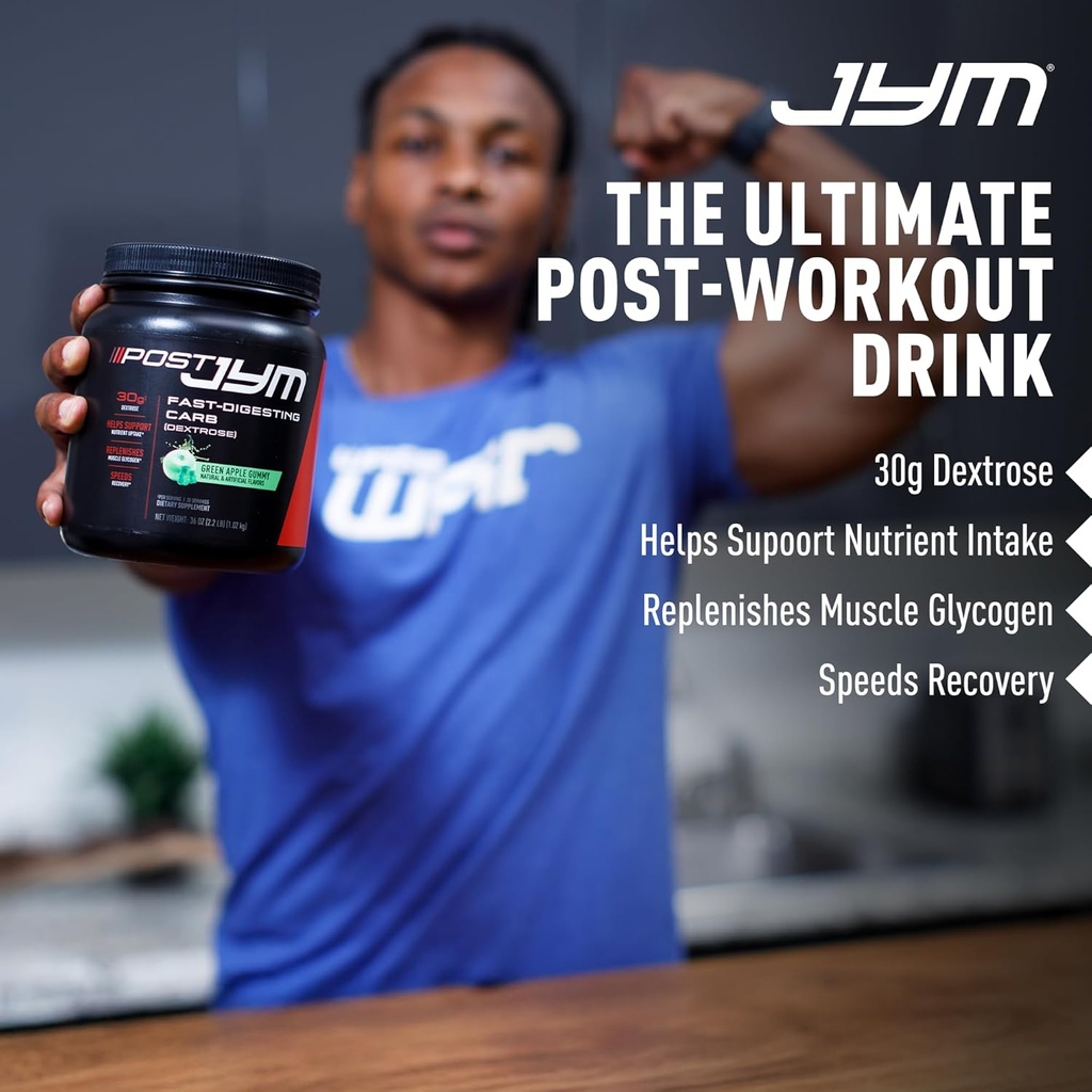 JYM Supplement Science Post JYM Lemonade Carb Fast Digesting Post Workout Recovery Powder Pure Dextrose, Glycogen Replenishment, Athletic Performance, Muscle Growth 30 Servings 5