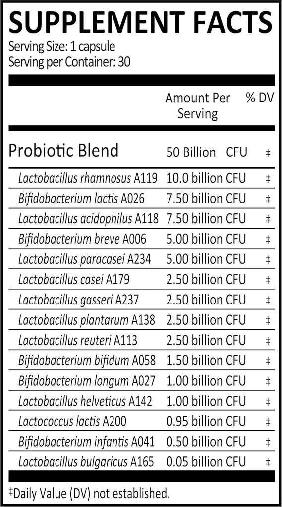 Genuine Health Probiotics, 50 Billion CFU, Daily Care, 15 Diverse Strains, Soy Free, Gluten Free, Vegan Delayed-Release Capsules for Advanced Gut Health, 30 Count 3