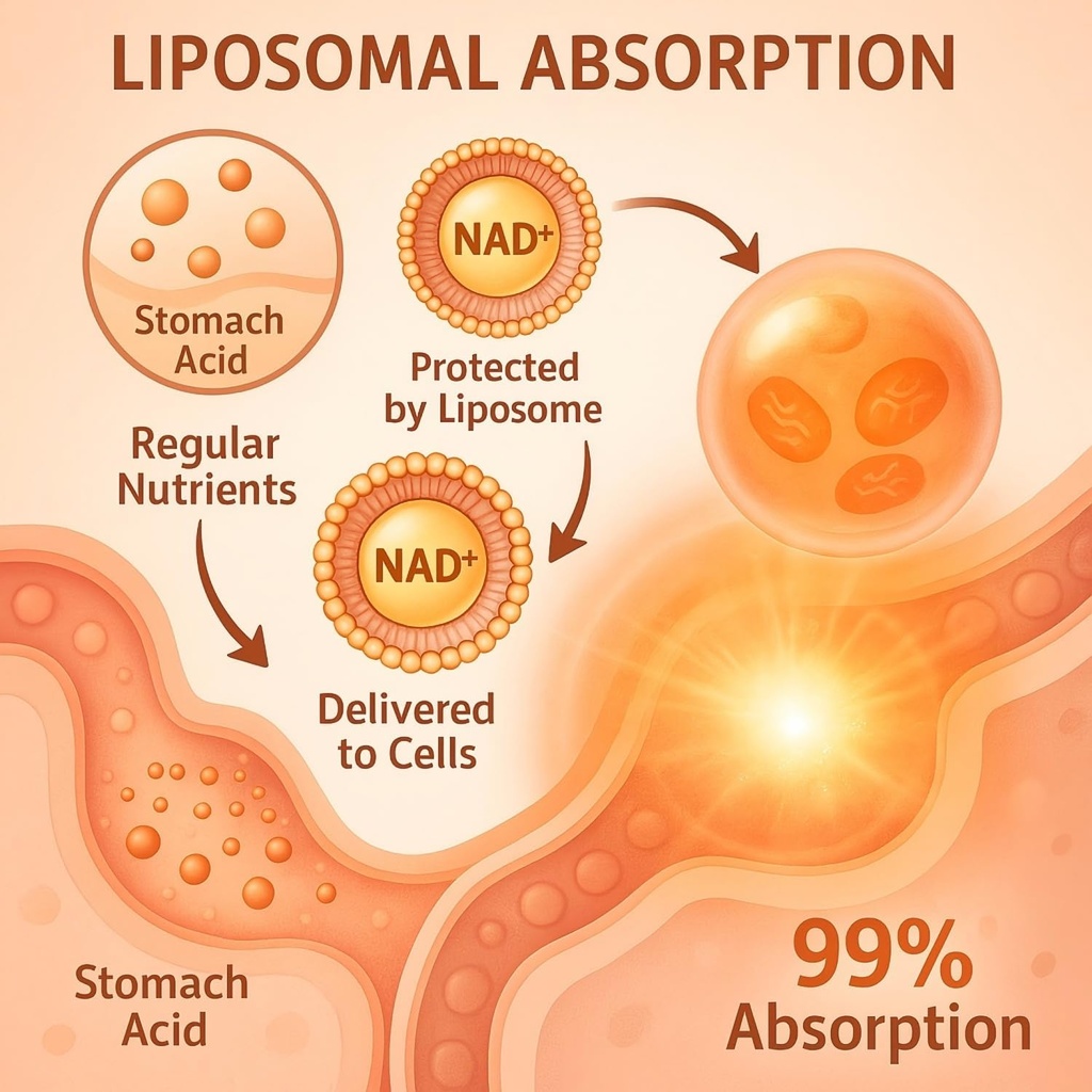 1500 MG Liposomal NAD+, 98%+ Absorption, NAD+ Supplement for Women & Men with TMG, for Aging Defense, Cellular Energy, Heart & Brain Function, Longevity, 360 Softgels 4