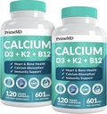 4-in-1 Calcium Supplements for Women and Men - Calcium with Vitamin D3 K2 5000 IU Supplement, 601mg per Serving for Heart, Bones & Body Defenses - Gluten-Free, Vegan-Friendly (240 ct) 2