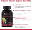 Organic Beet Root Powder 1350mg with Black Pepper-Nitric Oxide Booster, Digestive System, Athletic Performance-120 Tablets,675mg of Organic Beet Powder per Tablet 6