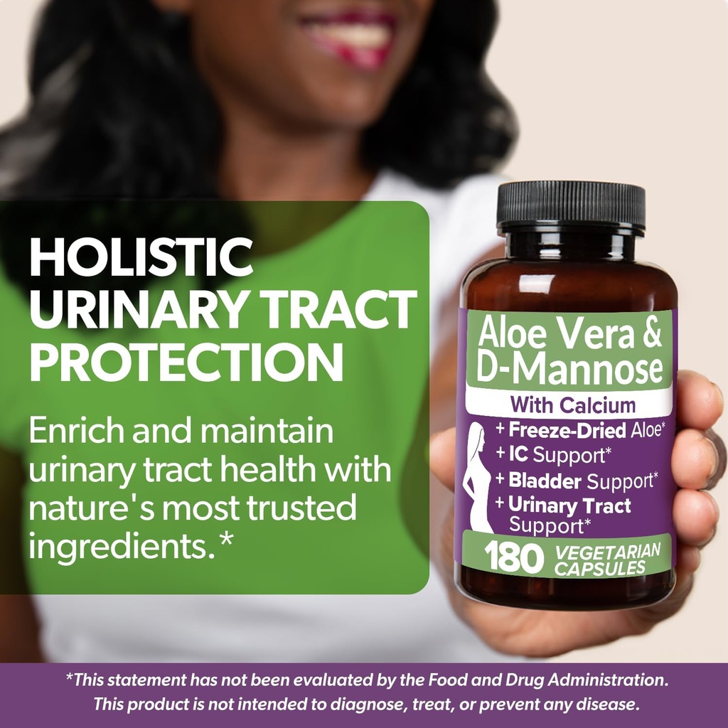 Intimate Rose Aloe Vera Capsules - IC Supplements - 200x Concentrate Pure Aloe Vera + D-Mannose + Calcium - Easy to Swallow Aloe Pills 5