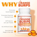 Orange Burps | D-Limonene Supplement - Acid Reducer (Antacid for Acid Reflux), Heartburn Relief, GERD Relief, and Indigestion Relief | Orange Peel Extract for Health and Wellness (1,000 mg, Pack of 3) 6