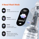 iHealth Electric Nasal Irrigation System for Adults & Kids – Gentle Sinus Rinse for Rhinitis & Sinusitis Relief, 400ml Easy-Clean Large Tank, Water Temperature Measurement, 30 Premixed Saline Packets 4