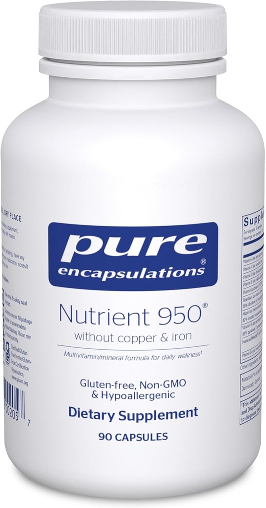 Pure Encapsulations Nutrient 950 Without Copper & Iron | Hypoallergenic Multi-Vitamin/Mineral Formula for Optimal Health | 90 Capsules 2