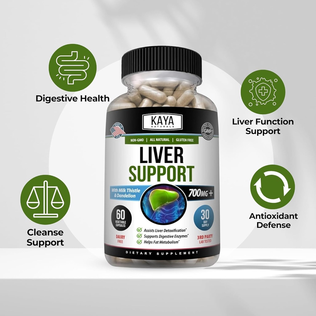 Kaya Naturals Liver Cleanse Detox & Repair - Milk Thistle Supplement - Liver Detox for Women and Men - Artichoke Extract and Dandelion Root Capsules - 60 Count 5