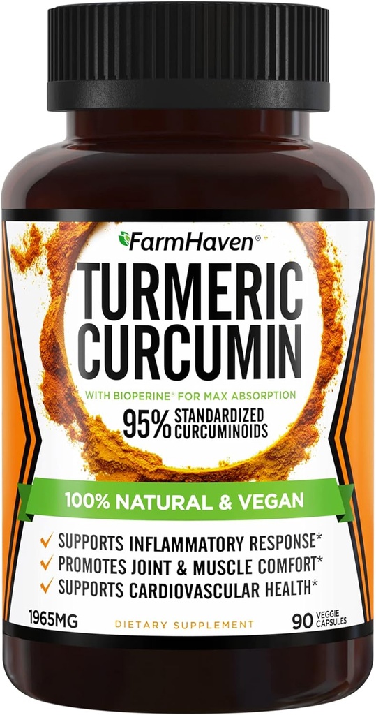 FarmHaven Turmeric Curcumin with BioPerine Black Pepper and 60 Billion CFU Probiotic 3