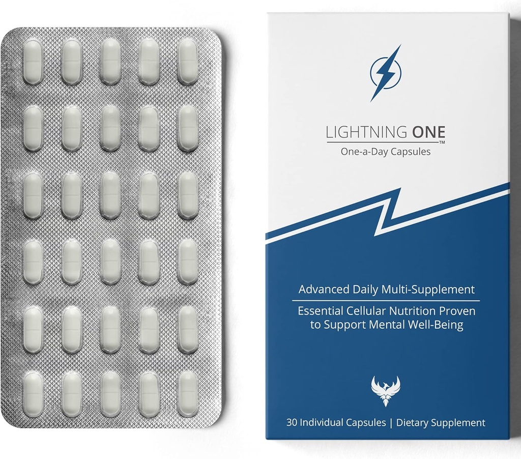 Lightning One Advanced Brain Support Supplement for Optimal Brain Function - Once-a-Day Energy and Focus Supplement - Ultra-High Concentration and World-Class Absorption - 30 Capsules 2