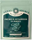 Vital Source Nutrition - Premium Mushroom Gummies - Vitality, Digestion & Energy Support - 10 Types of Premium Mushrooms - Vegan, Gluten-Free & Halal - Wild Strawberry - 60 Gummies - 30 Servings 2