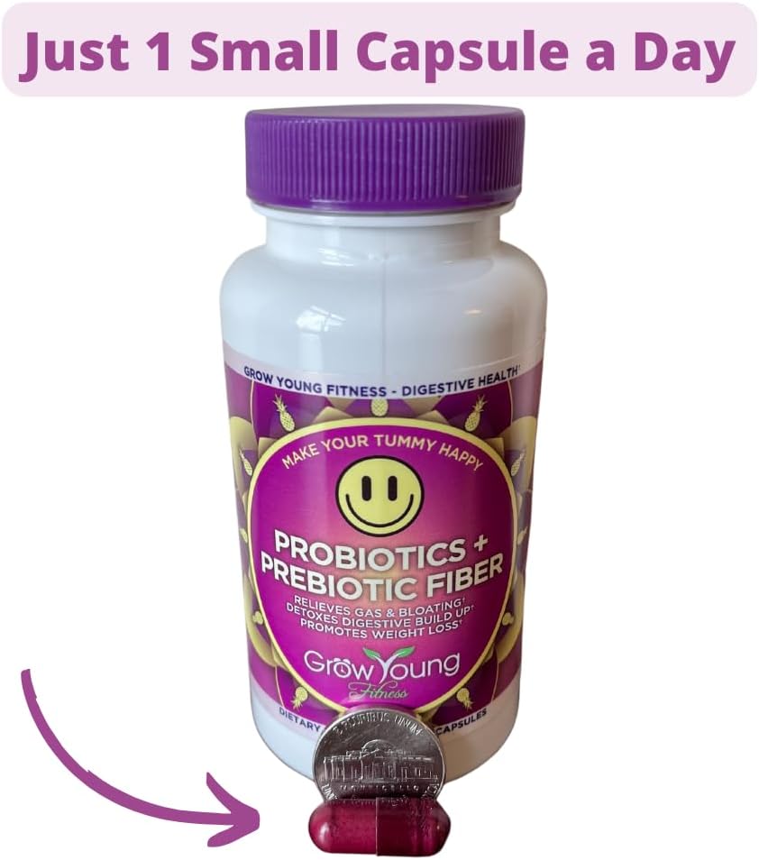 Grow Young Fitness Daily Probiotic + Prebiotic Fiber Supplement, Supports Digestive Health (1 Pack, 30 Servings) 5