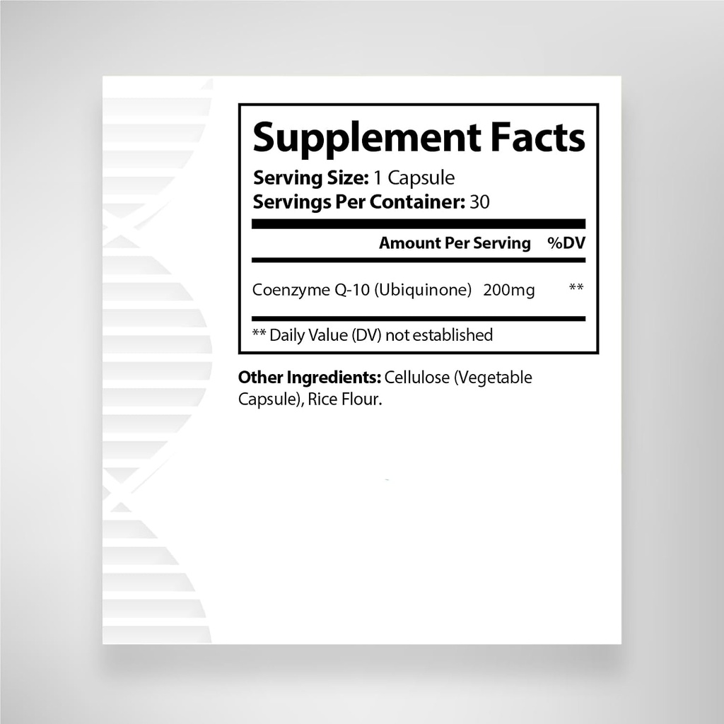 CoQ10 60 Capsules coq10 200mg ubiquinol Supports Cell, Circulatory Health, Energy Production and Antioxidant Support for Heart Health- Made in USA - Vegan, Non-GMO, Gluten Free 6